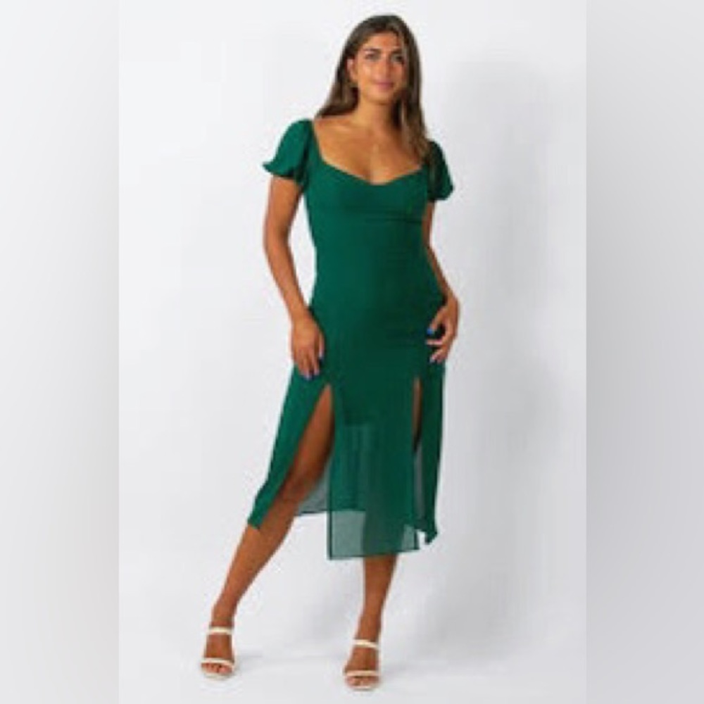 Grey Bandit Boutique Green Midi Dress